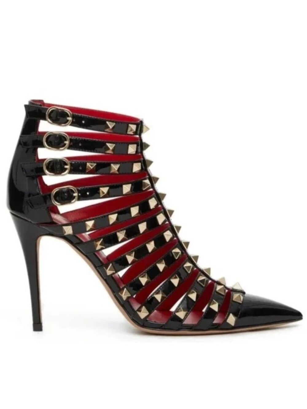 Valentino Garavani Alcove Rockstud Caged Boots Luxury Designer Edgy Womens 8